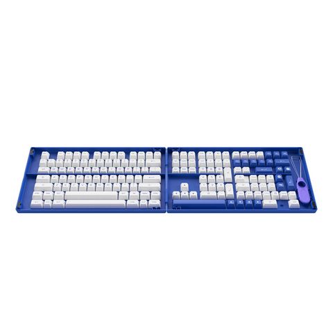  AKKO Keycap set – Blue on White (PBT Double-Shot/ASA profile/197 nút) 