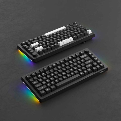  AKKO Keycap Set – White on Black WoB (ABS Double-Shot / SAL profile / 195 nút) 