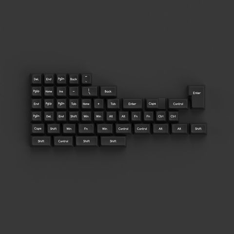  AKKO Keycap Set – White on Black WoB (ABS Double-Shot / SAL profile / 195 nút) 