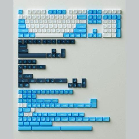  AKKO Keycap set – UNC Blue (PBT Double-Shot / MDA profile / 227 nút) 