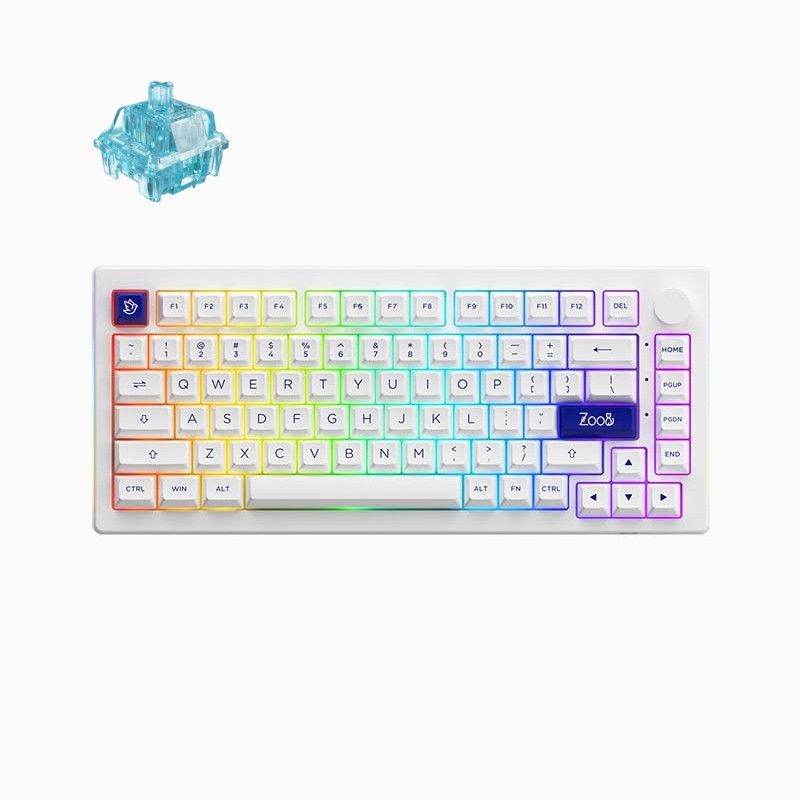  Bàn phím AKKO 5075B Plus Blue on White (Multi-modes/RGB/Hotswap/Gasket mount) 