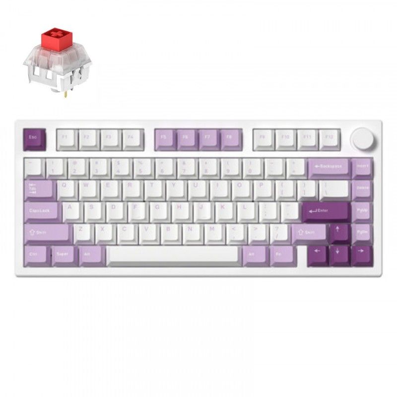  Bàn phím FL-Esports không dây GP75 CPM Taro Purple (3 Mode, Bluetooth, Mạch xuôi) 