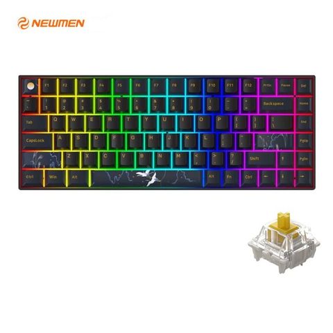  Bàn phím cơ không dây Newmen GM840 Pro Hạc Trăng & Mây G-Pro Switch 