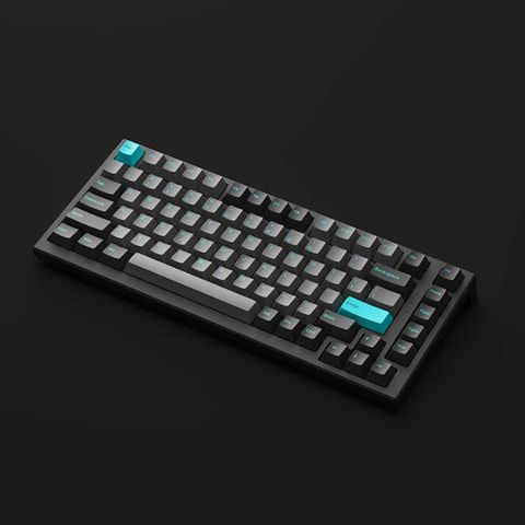  Bàn phím cơ MonsGeek MG75 Black & Cyan (White LED / AKKO cs switch / PBT Double-Shot) 