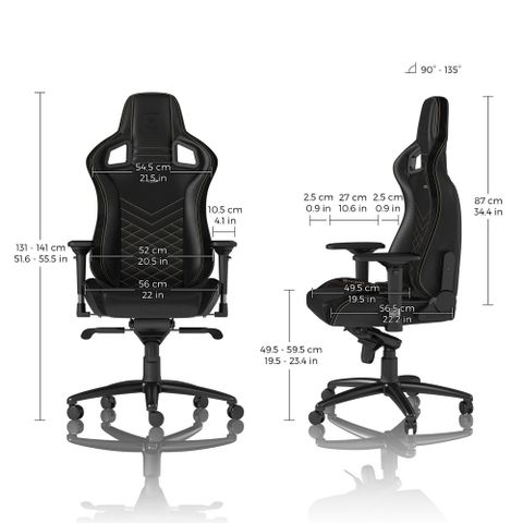  Ghế gaming NobleChairs EPIC PU Black 