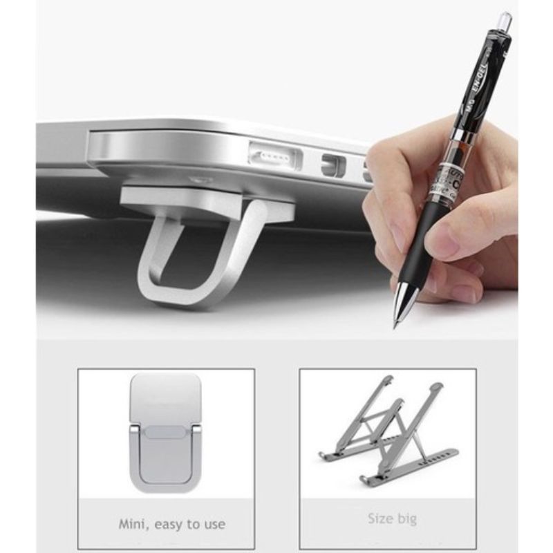  Giá đỡ siêu gọn dành cho bàn phím, iPad, Laptop (Chất liệu kim loại) 