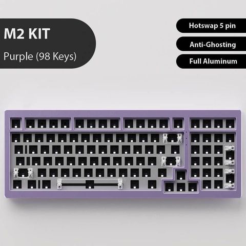  Kit bàn phím cơ MonsGeek M2 QMK Chính hãng (Full Nhôm – Mạch xuôi – QMK / VIA – PCB Stab) 