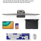  Phím chuột không dây AKKO MX108 (Bluetooth – 2.4Ghz – Black & Cyan) 