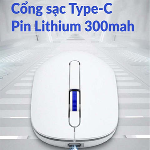  Phím chuột không dây AKKO MX108 (Bluetooth – 2.4Ghz - Blue on White) 