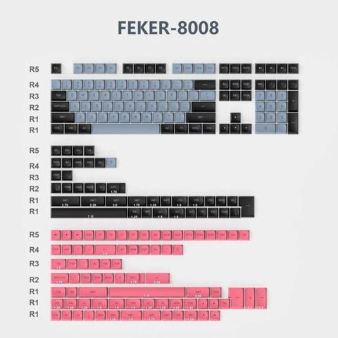  Set Keycap Feker 8008 | CSA Profile - 220 nút 