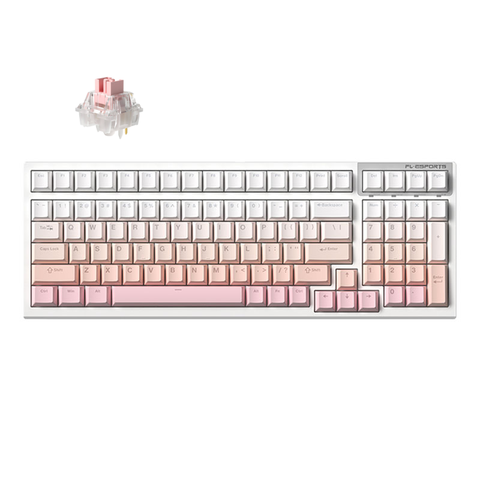  Bàn phím cơ không dây FL-Esports FL100 CPM Sakura Pink (RGB/Sw FLCMMK/PBT) 