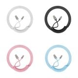  Dây cáp Coiled Akko (Black, White, Pink, Blue) 
