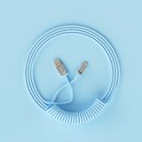  Dây cáp Coiled Akko (Black, White, Pink, Blue) 