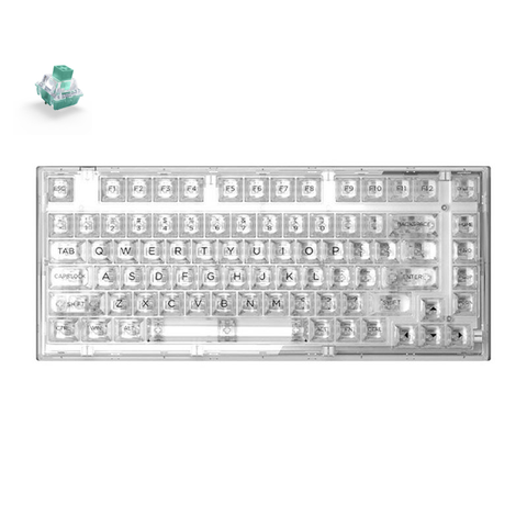  Bàn phím cơ FL-Esports Q75 SAM White Transparent Body/Light Ice Keycaps 