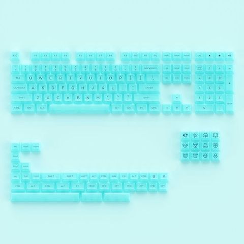  Bộ Keycap AKKO – Tiffany Blue (PC/ASA-Clear profile/155 nút) 