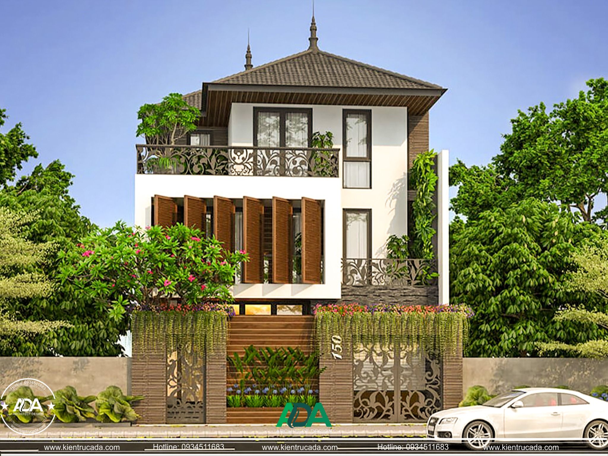 Ngỡ ngàng mẫu biệt thự 3 tầng hiện đại chữ L mái thái mặt tiền 9m sân thượng cafe rộng cực chất BT2150 #45 Ngỡ ngàng mẫu biệt thự 3 tầng hiện đại chữ L mái thái mặt tiền 9m sân thượng cafe rộng cực chất BT2150