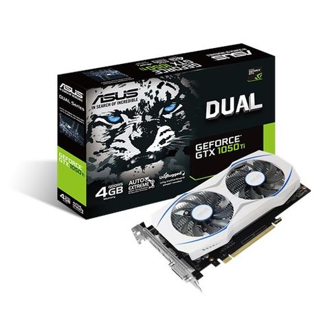 Card màn hình ASUS Dual GeForce GTX 1050Ti (Trắng)