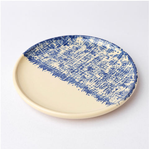  Dĩa tròn shape Western hoạ tiết Fabric 