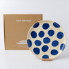 Dĩa tròn shape Western hoạ tiết "Polka Dots"
