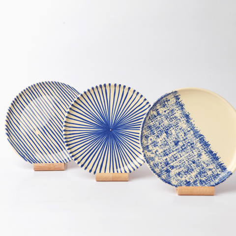  Dĩa tròn shape Western hoạ tiết 