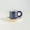 Bộ ly cà phê espresso gốm thủ công hoạ tiết hiện đại Pipa-D2