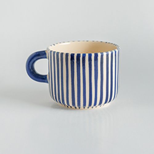 Ly gốm thủ công dung tích 380ml hoạ tiết hoa mẫu đơn hoạ tiết hiện đại ROG