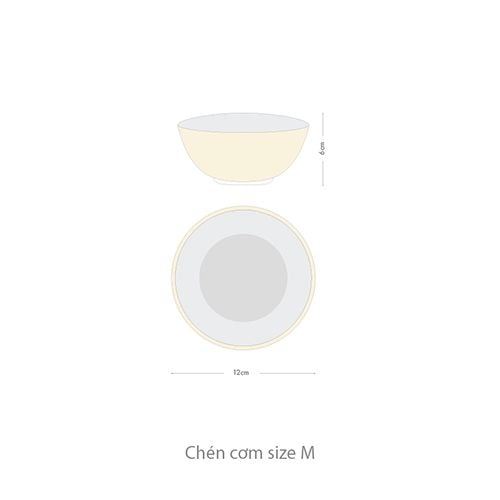 Chén cơm classic hoạ tiết 