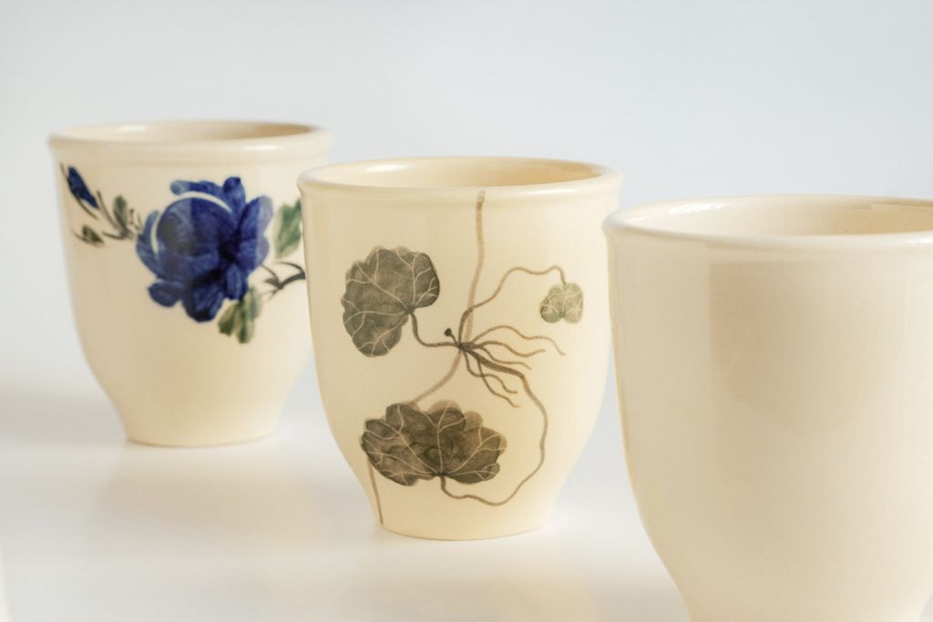 Ly gốm thủ công dung tích 280ml không hoạ tiết