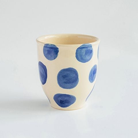  Ly gốm thủ công dung tích 280ml hoạ tiết hiện đại Polka 