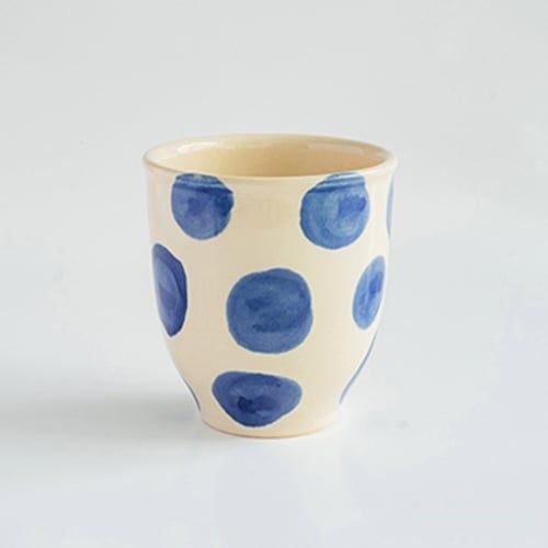  Ly gốm thủ công dung tích 280ml hoạ tiết hiện đại Polka 
