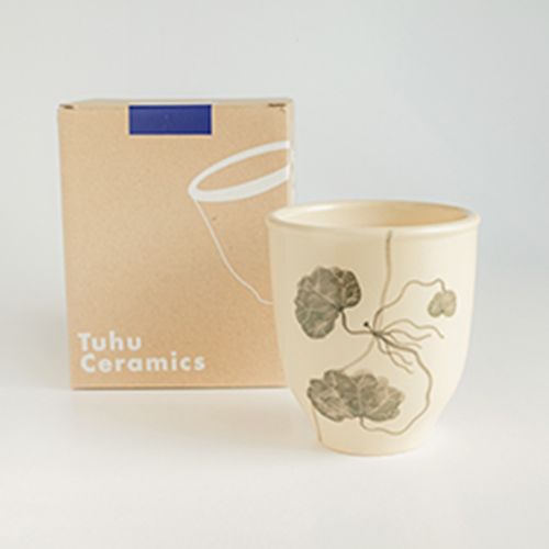 Ly gốm thủ công dung tích 280ml hoạ tiết RMMH