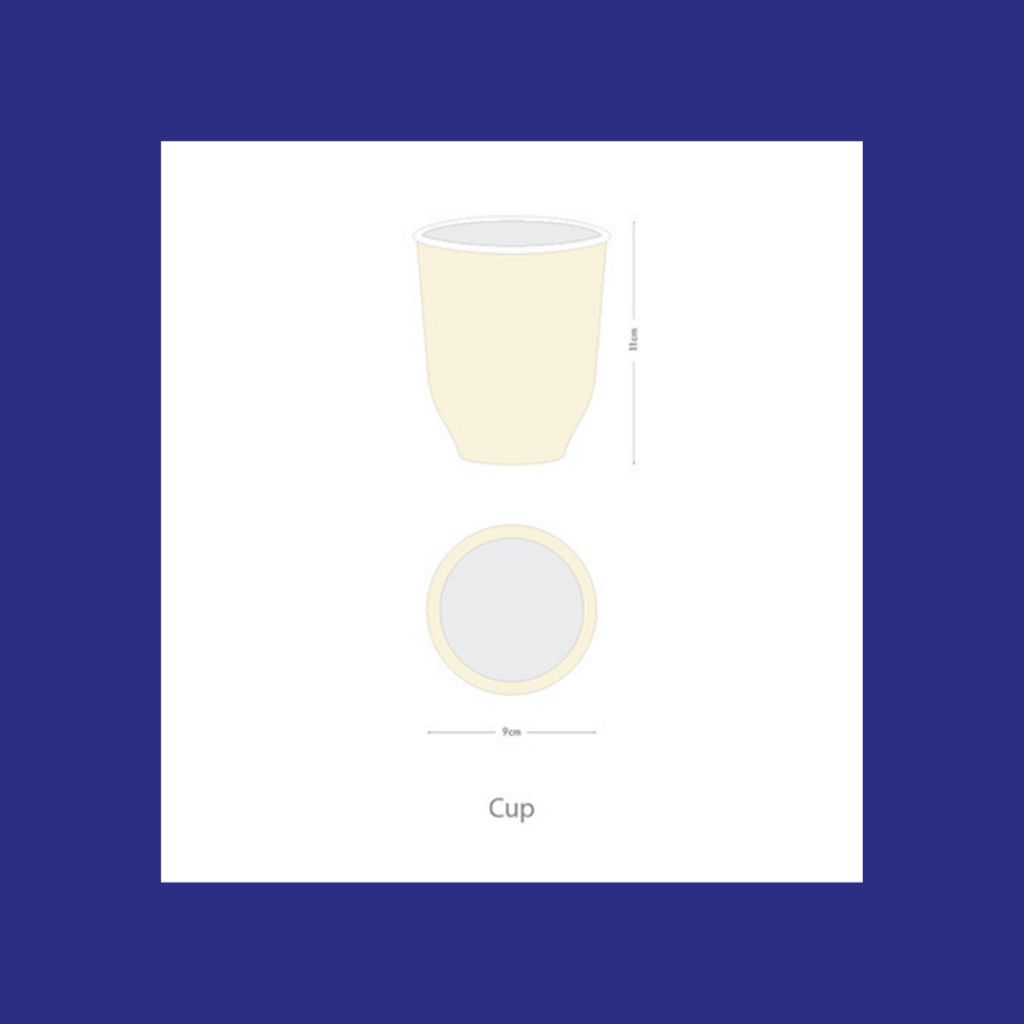 Ly gốm thủ công dung tích 280ml hoạ tiết hiện đại Ombregreen