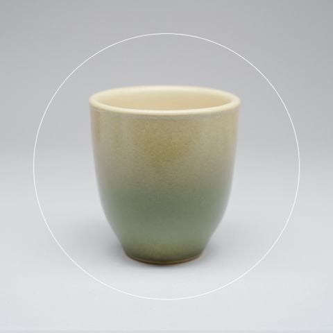  Ly gốm thủ công dung tích 280ml hoạ tiết hiện đại Ombregreen 