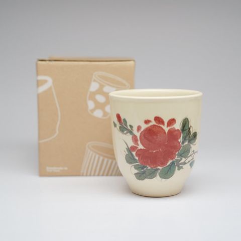  Ly gốm thủ công dung tích 280ml hoạ tiết hoa mẫu đơn 