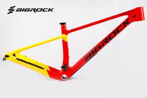 Khung Sườn Xe Đạp Mtb Bigrock Carbon 27.5 29 Vàng Đỏ
