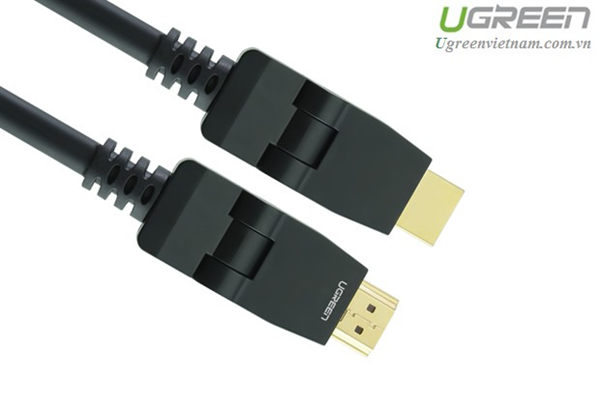  Cáp HDMI 2m đầu xoay 180 độ hỗ trợ full HD 4Kx2K chính hãng Ugreen 10126 cao cấp 