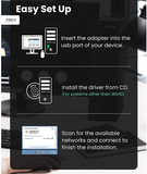  USB thu Wifi băng tần kép AC 2.4G/5G tốc độ 650Mbps Ugreen 20204 cao cấp 