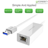  Cáp chuyển USB 3.0 to Lan hỗ trợ 10/100/1000 Mbps chính hãng Ugreen 20255 