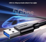 Cáp USB 3.0 to USB Type-C dài 0.5m chính hãng Ugreen 20881 cao cấp 