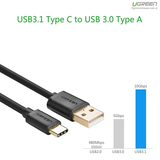  Cáp USB Type C to USB 2.0 dài 1m chính hãng Ugreen 30159 cao cấp 