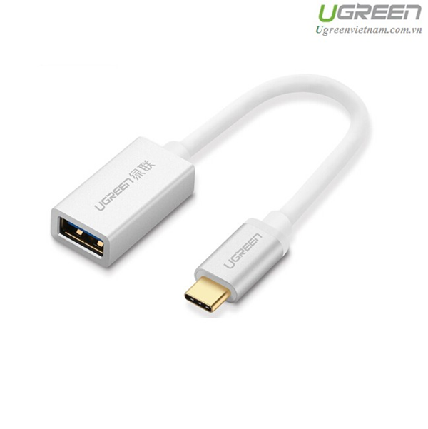  Cáp OTG USB-C sang USB 3.0 chuẩn A cổng âm chính hãng Ugreen 30645 cao cấp 