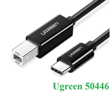  Cáp máy in USB 2.0 Type-C to USB Type-B dài 2M Ugreen 50446 (Màu đen) 