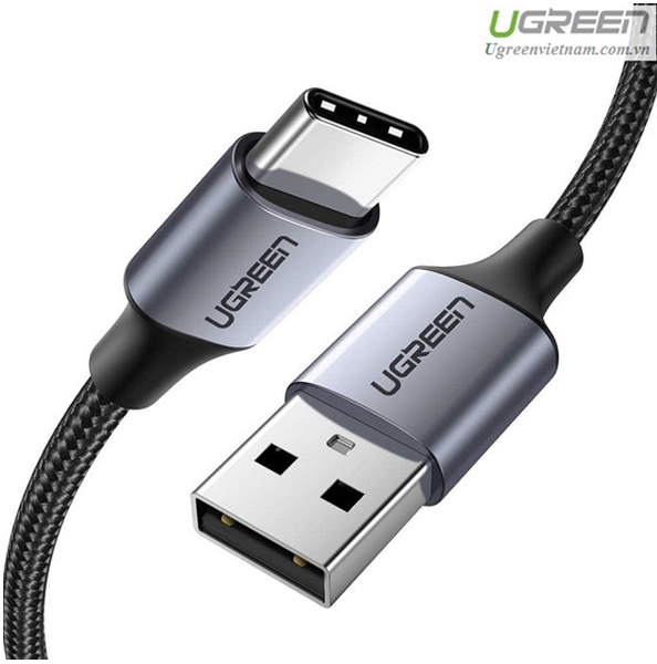  Cáp sạc nhanh USB Type C dài 25cm Ugreen 60124 chính hãng 