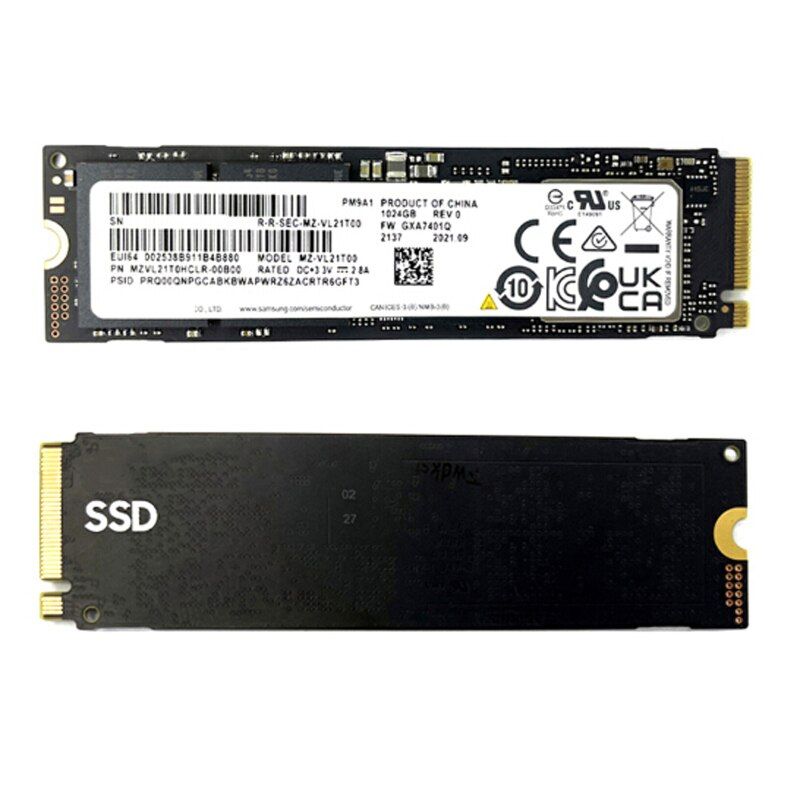  SSD Samsung 1TB PM9A1 M.2 2280 PCIe Gen4 x4 MZ-VL21T00 
