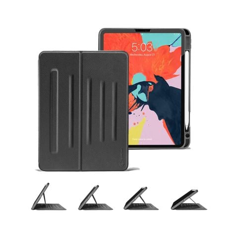  Bao da Tomtoc từ tính đa góc (Magnetic Kickstand) hỗ trợ sạc không dây Apple Pencil 