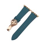  Dây da thật Swift xanh cổ vịt cho Apple Watch 