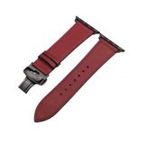  Dây da thật Swift đỏ rượu cho Apple Watch 