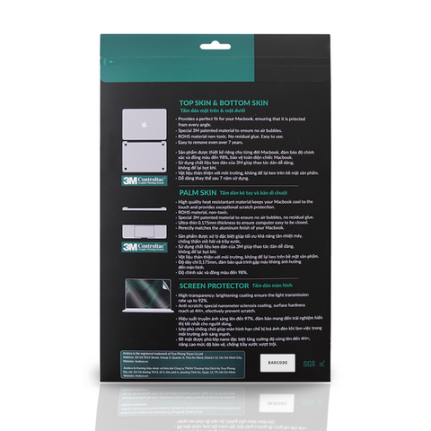 Bộ dán 3M Full 6 in 1 cho MacBook Pro 14"