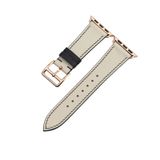  Dây da thật Swift xám chỉ đen cho Apple Watch 
