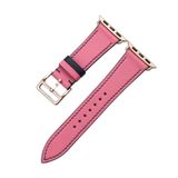  Dây da thật Swift hồng chỉ đen cho Apple Watch 